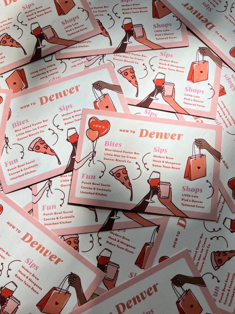 Vow'd Weddings postcards and packaging design by Annie Fox Design